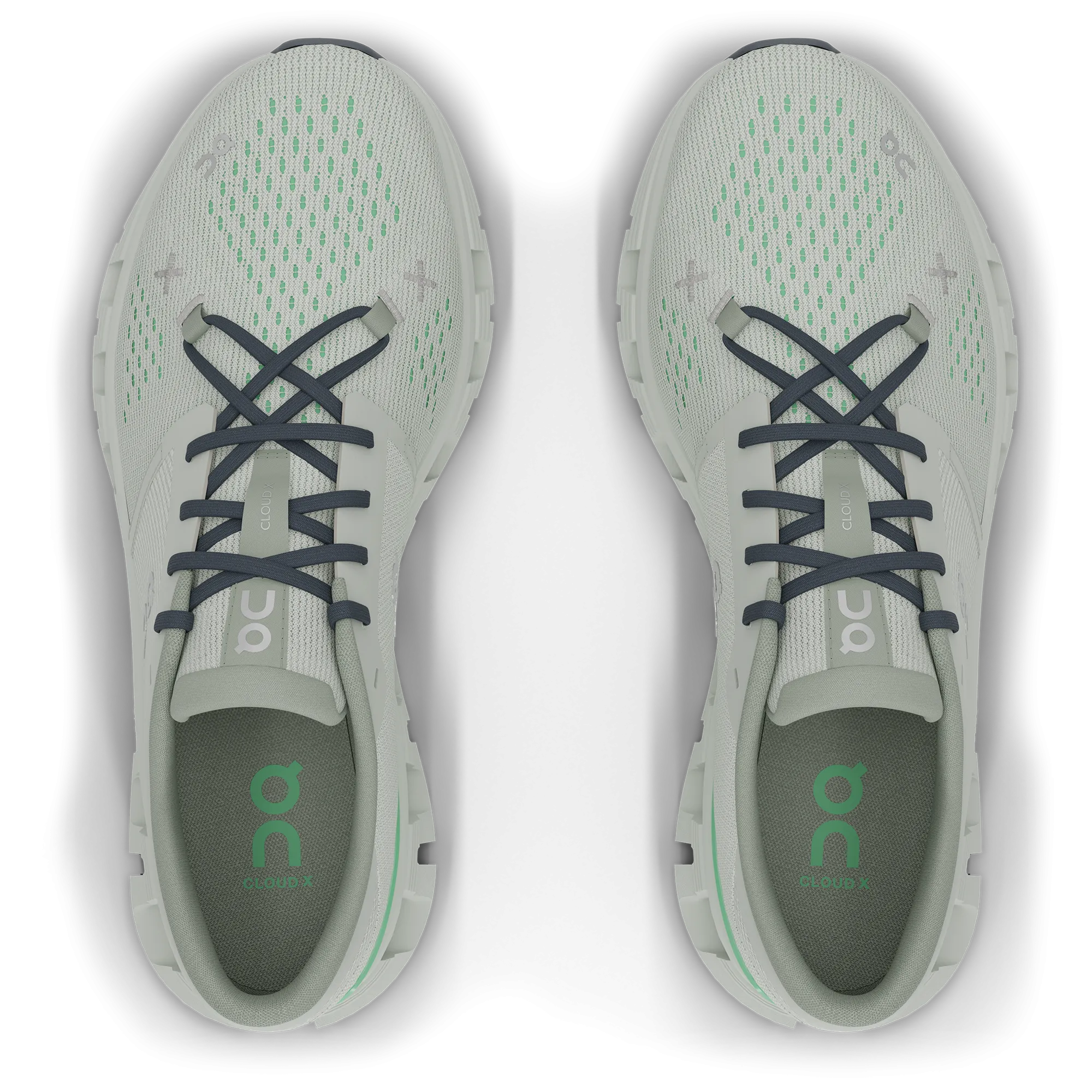 On Running Women Cloud X 4 Dynamic Workout Shoe - Aloe/Honeydew