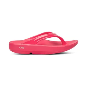 OOFOS UNISEX OOLALA THONG SPORTS SANDALS - NEON BERRY
