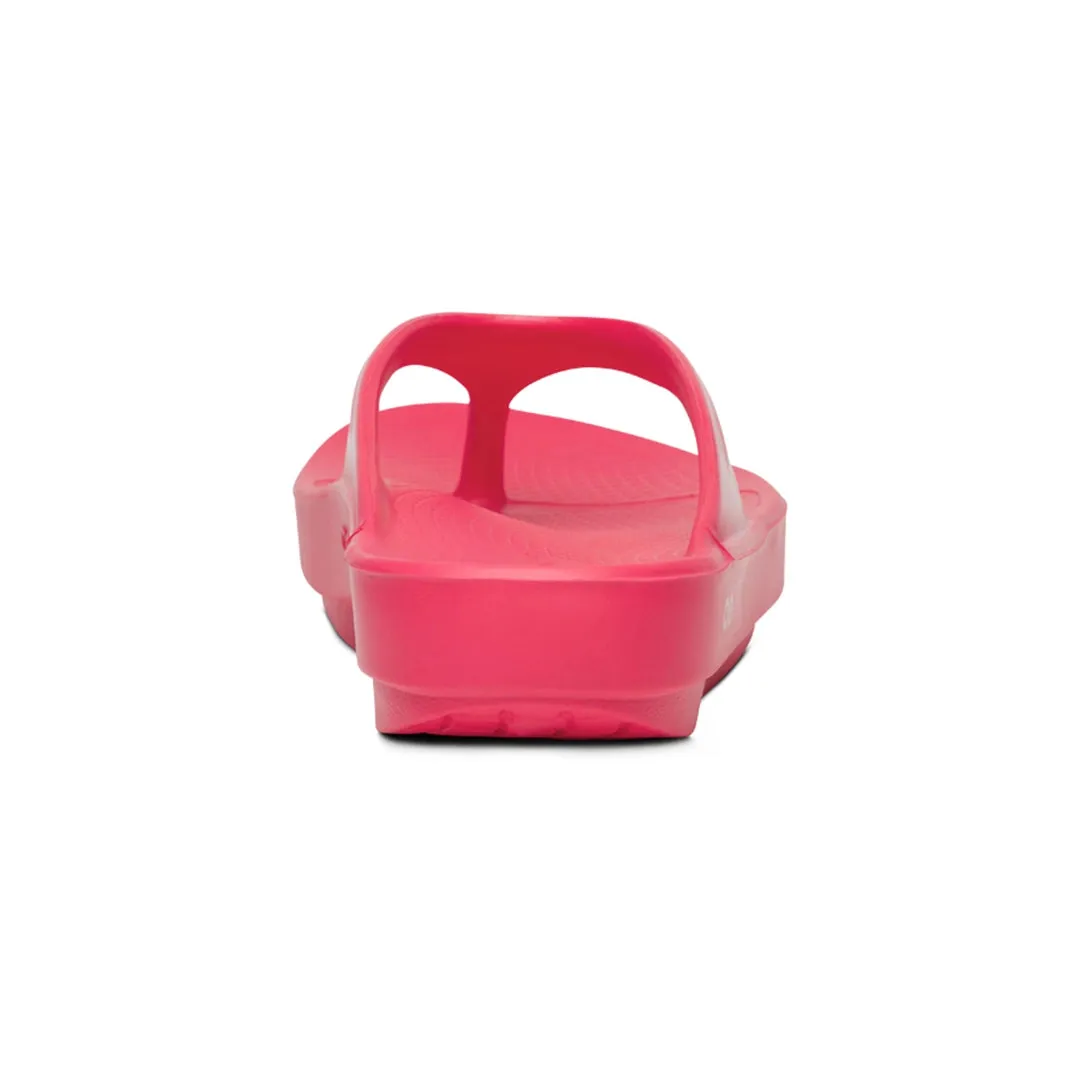 OOFOS UNISEX OOLALA THONG SPORTS SANDALS - NEON BERRY