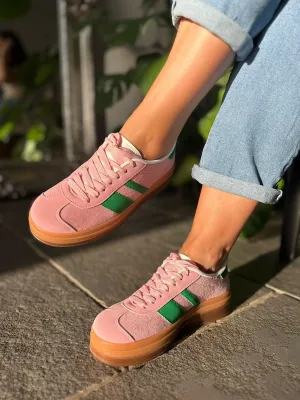 Pink Striped Designer Inspired Trainer