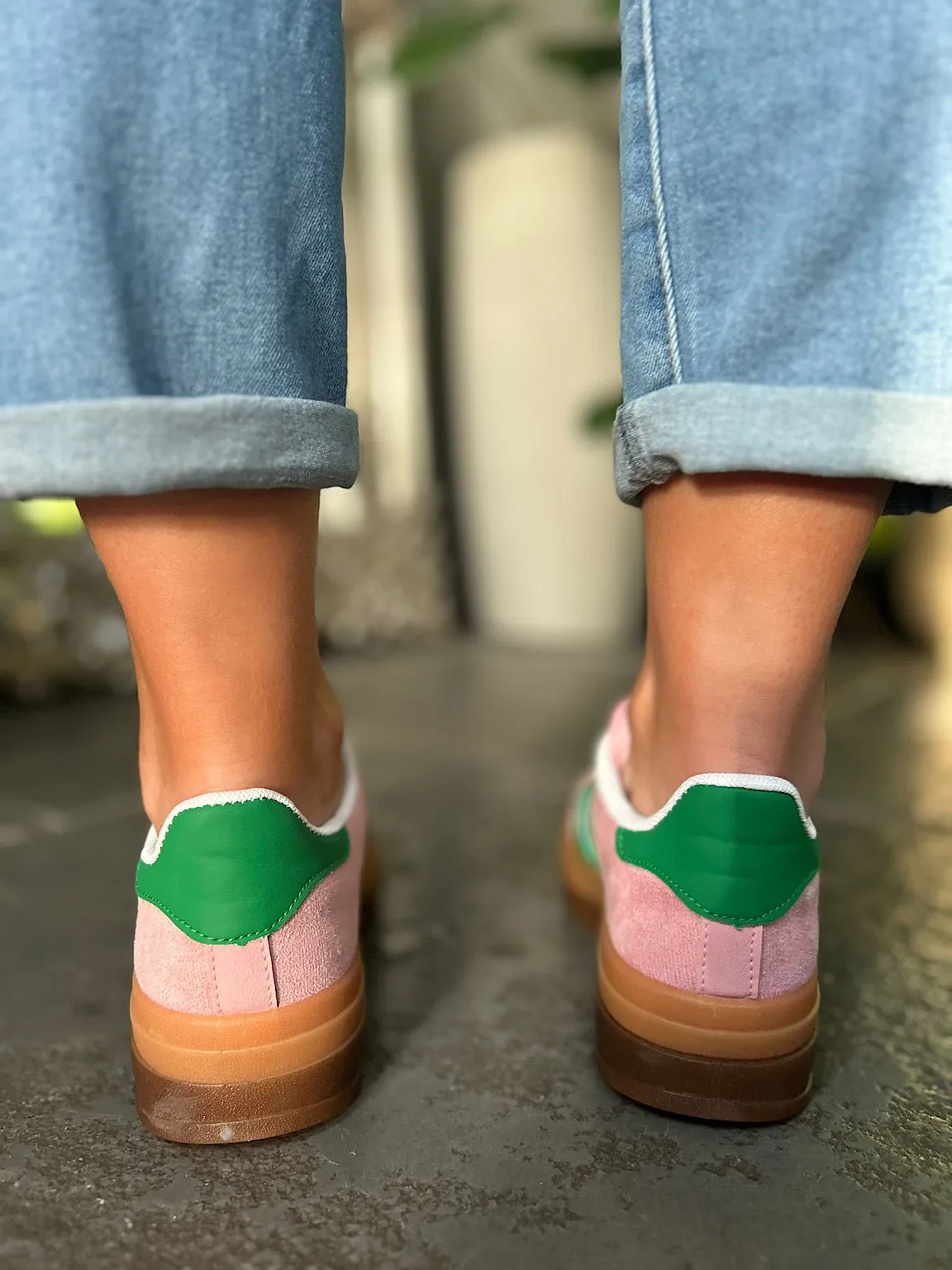 Pink Striped Designer Inspired Trainer