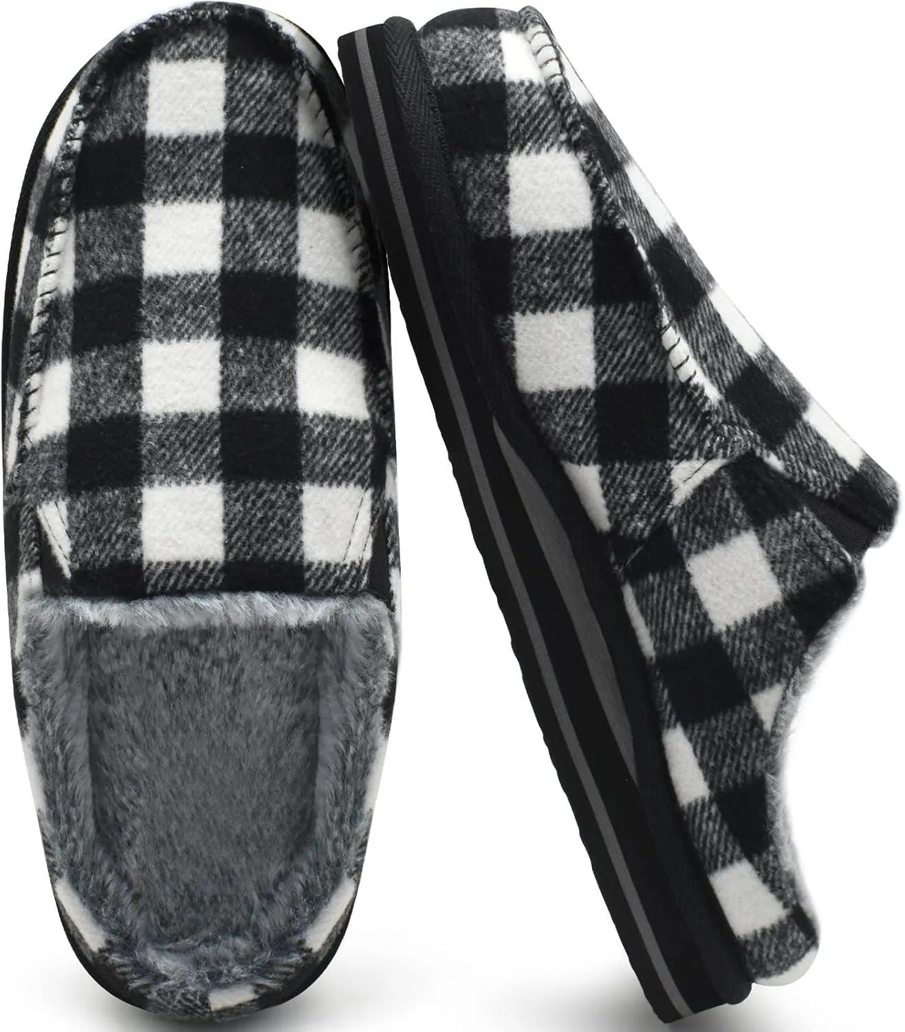 Plaid Clog Slippers – Cozy and Supportive Indoor Outdoor Slippers