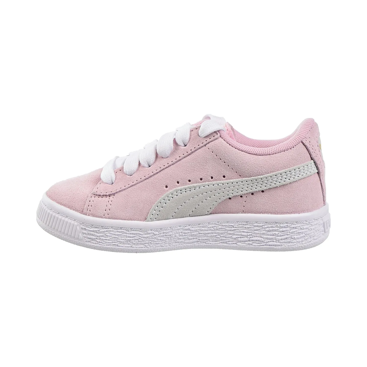 Puma Suede PS Little Kids Shoes Pink Lady/White/ P.T Gold