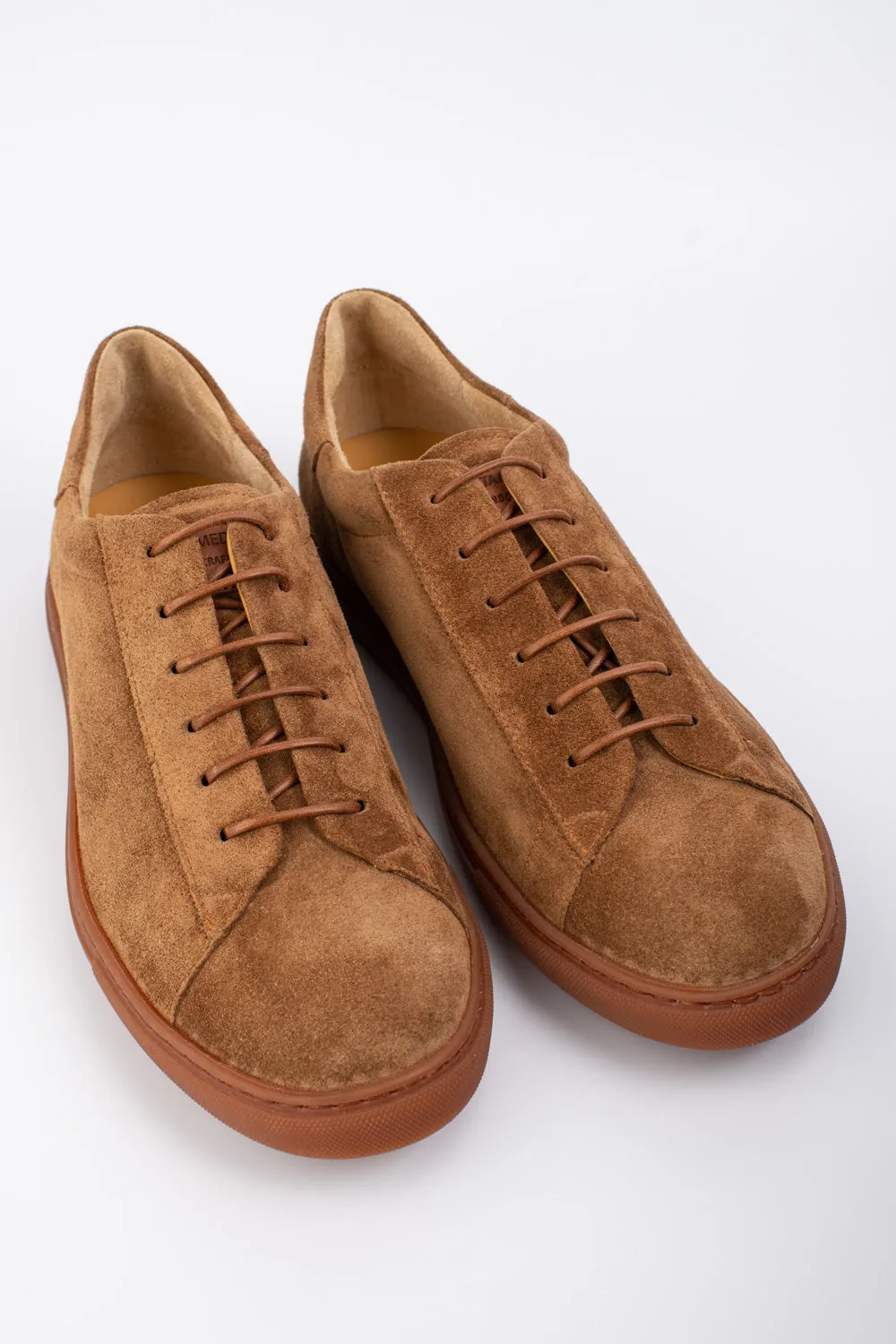 PUTNEY toasted-barley suede sneakers.