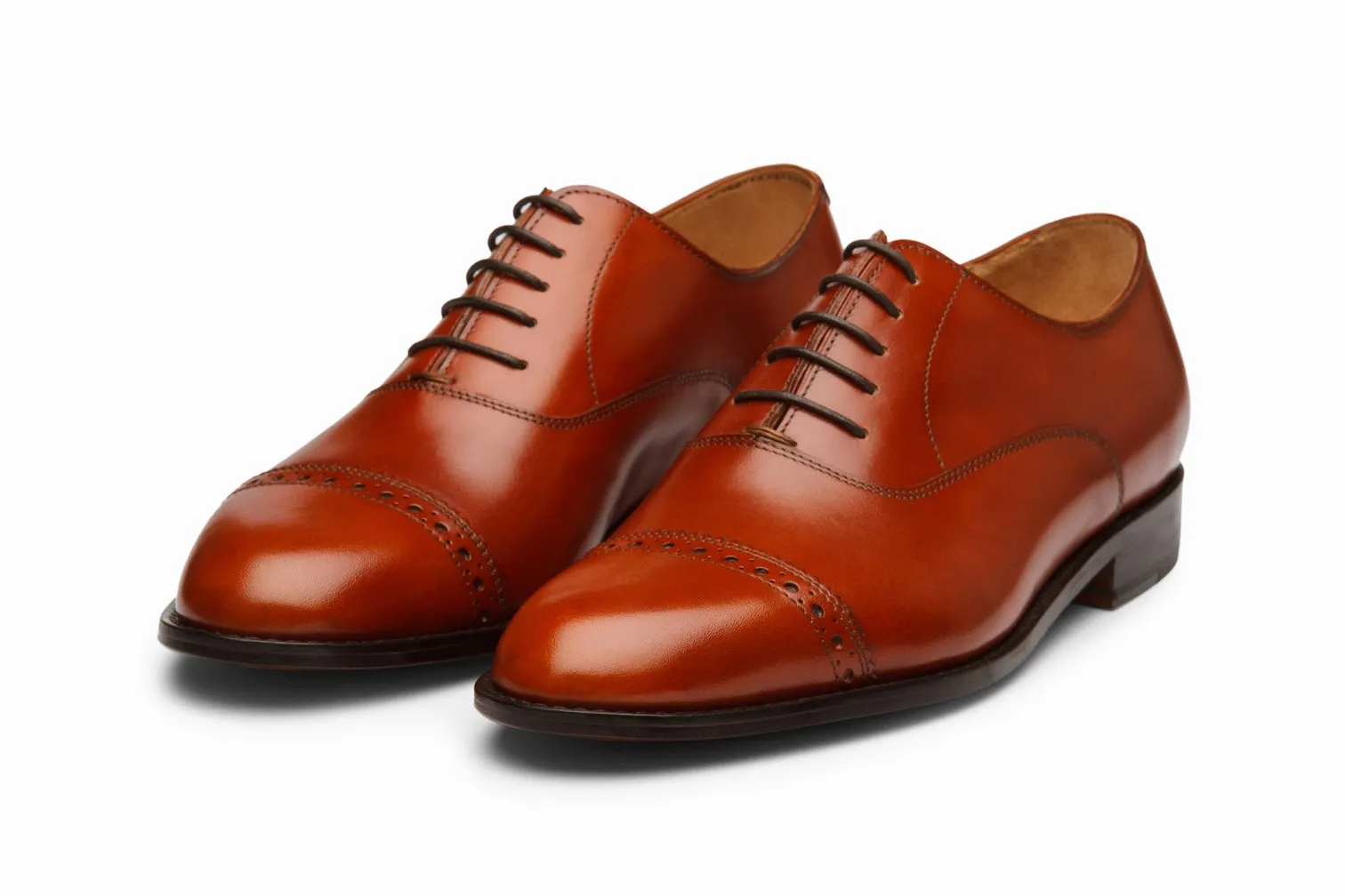 Quarter Brogue Oxford - Chestnut