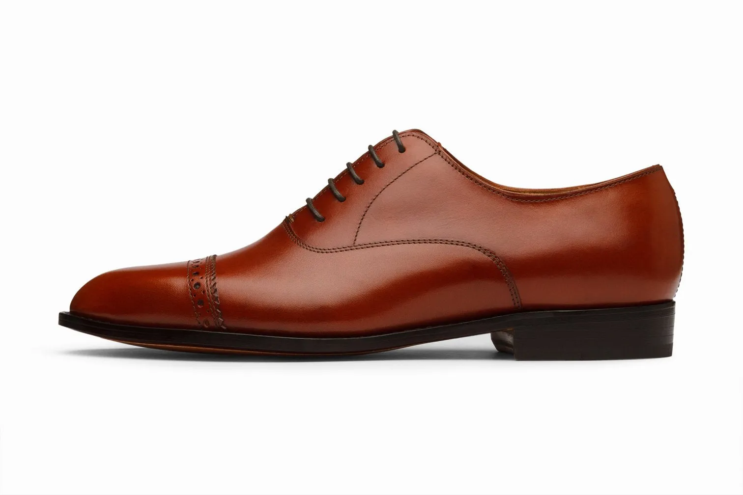 Quarter Brogue Oxford - Chestnut