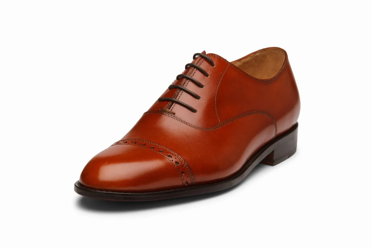 Quarter Brogue Oxford - Chestnut