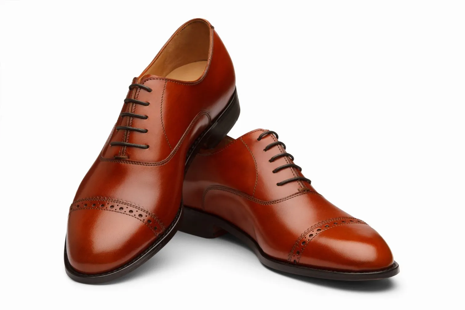 Quarter Brogue Oxford - Chestnut