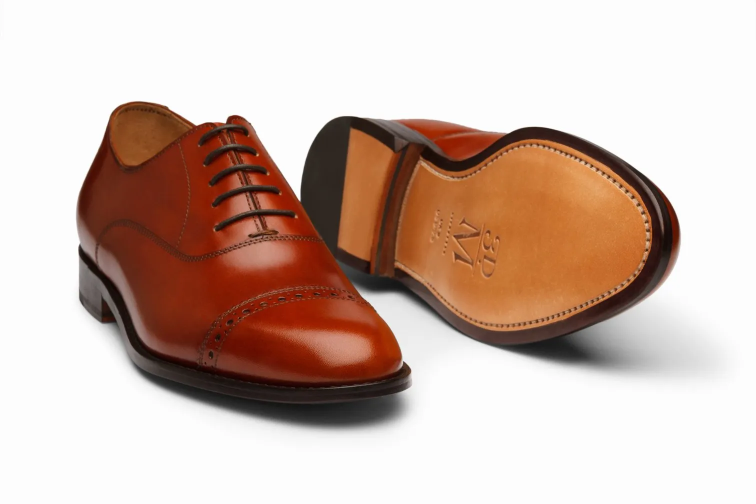 Quarter Brogue Oxford - Chestnut
