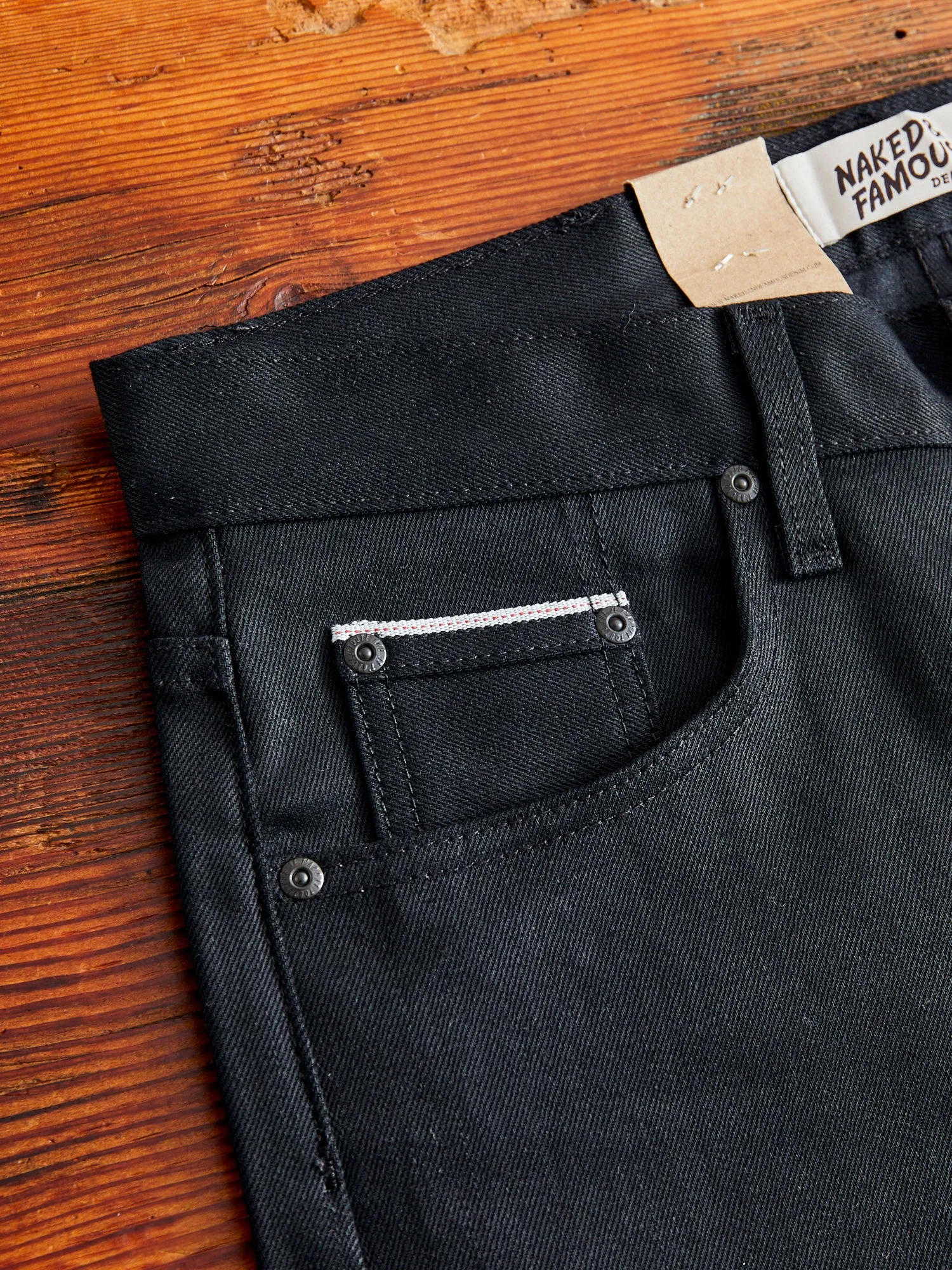 "Black Cobra Stretch" 12oz Selvedge Denim - Easy Guy Fit
