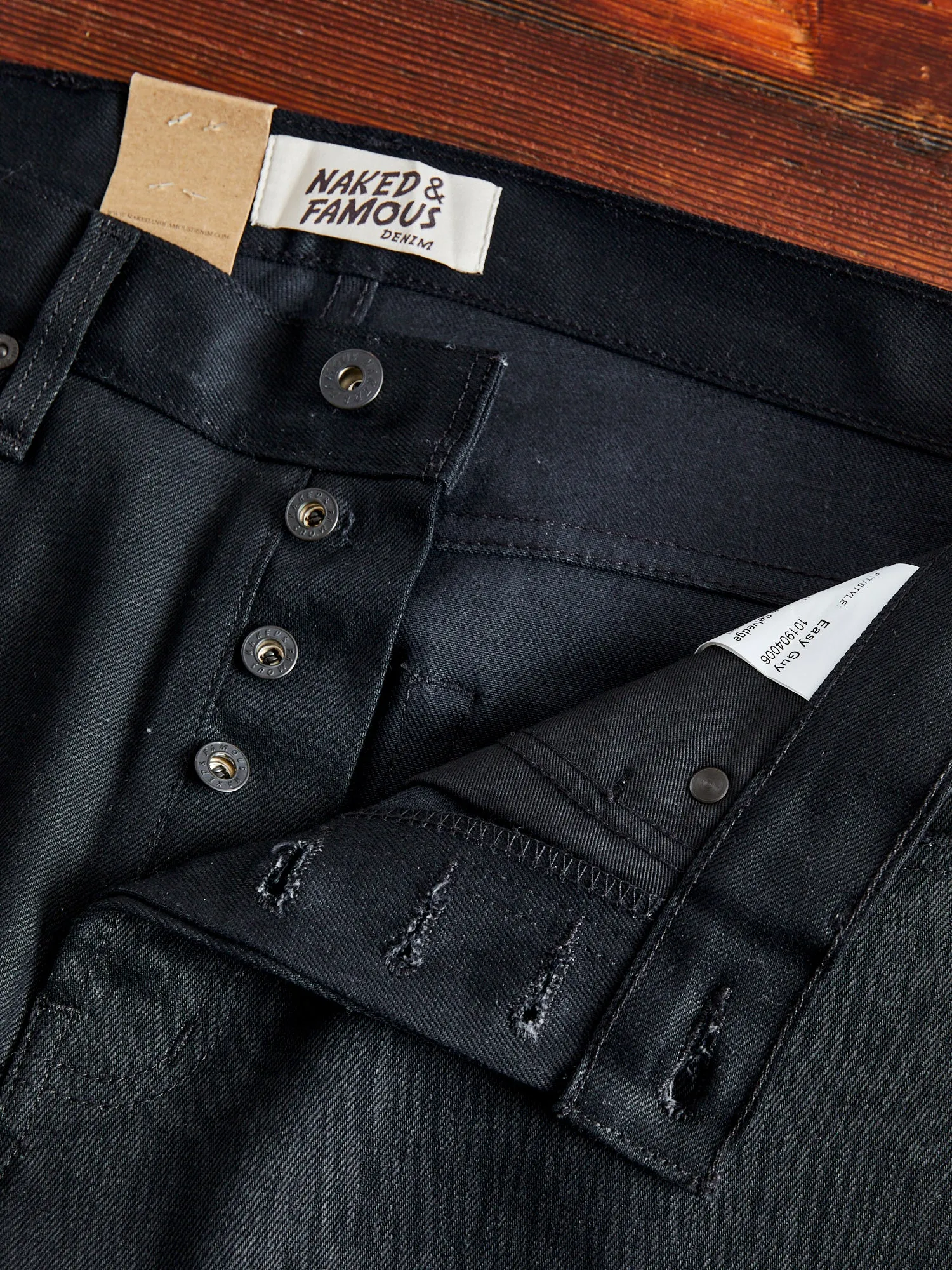 "Black Cobra Stretch" 12oz Selvedge Denim - Easy Guy Fit