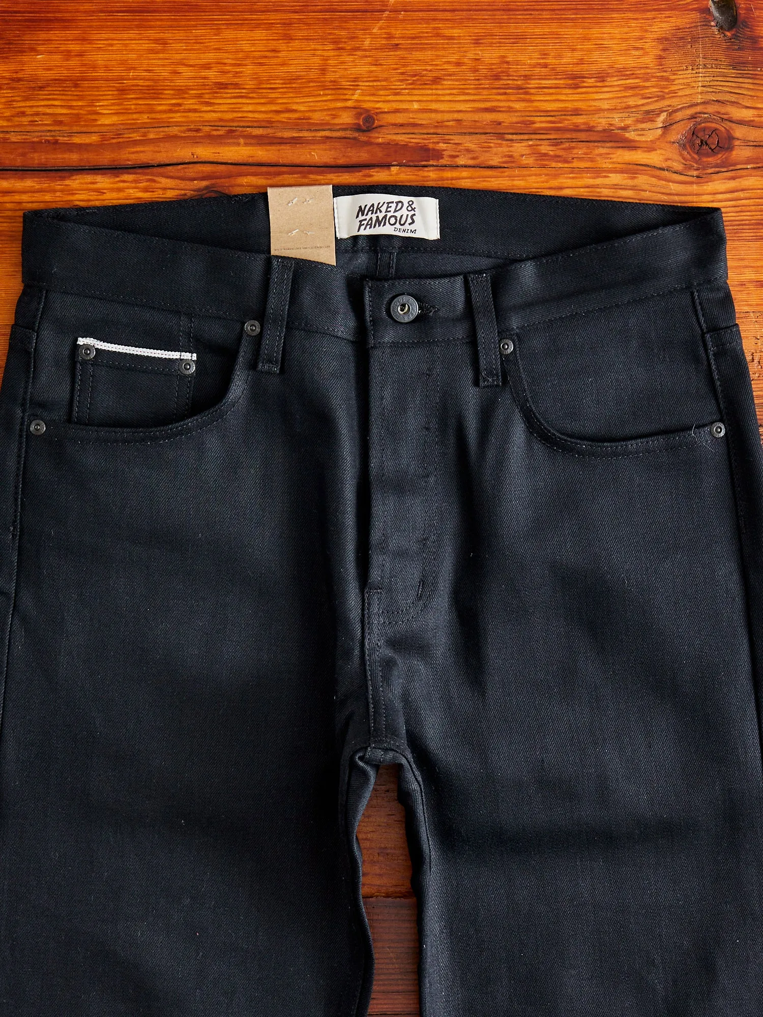 "Black Cobra Stretch" 12oz Selvedge Denim - Easy Guy Fit