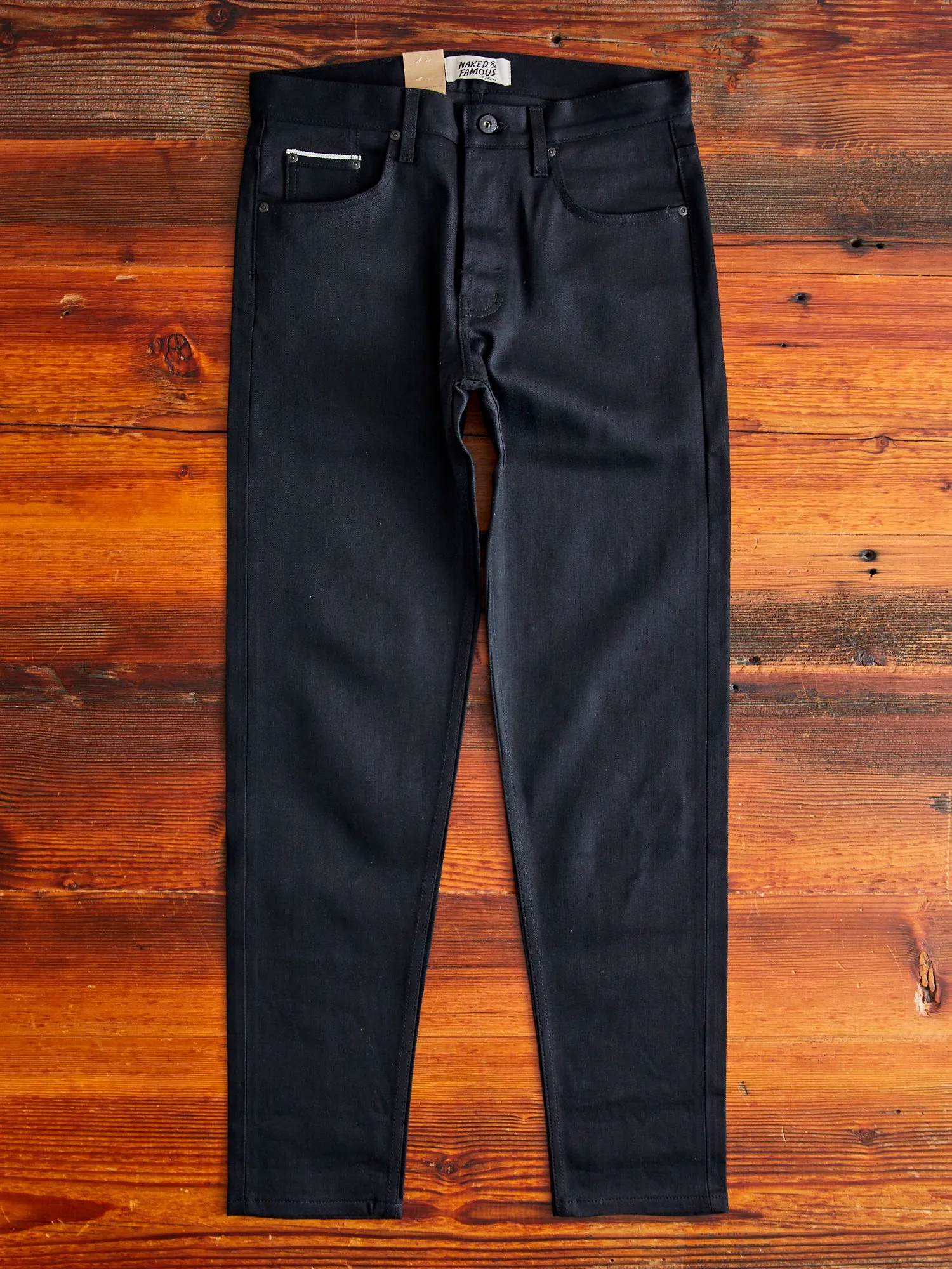 "Black Cobra Stretch" 12oz Selvedge Denim - Easy Guy Fit