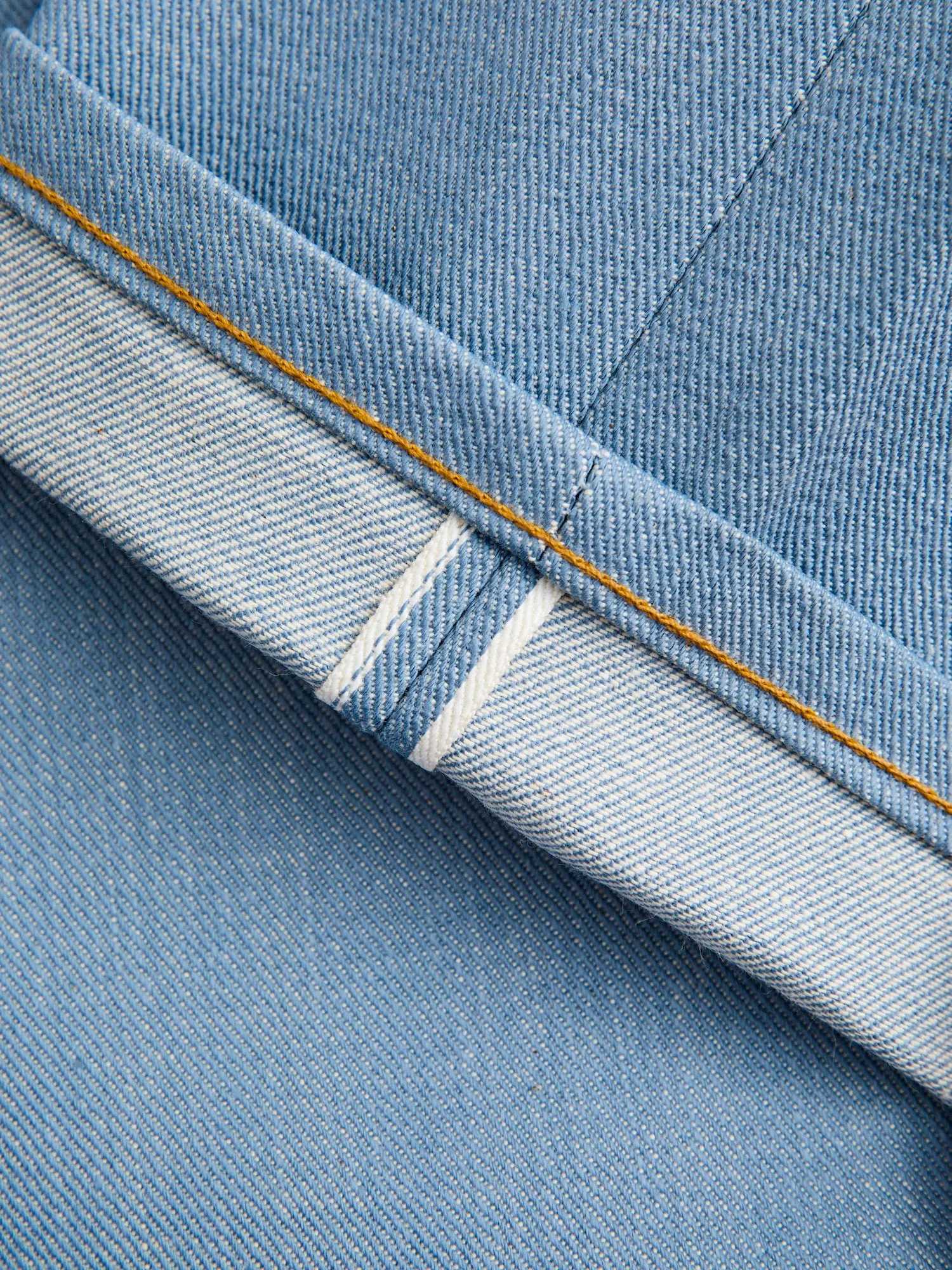 "Left Hand Twill Sky Blue" 13.75oz Selvedge Denim - Easy Guy Fit