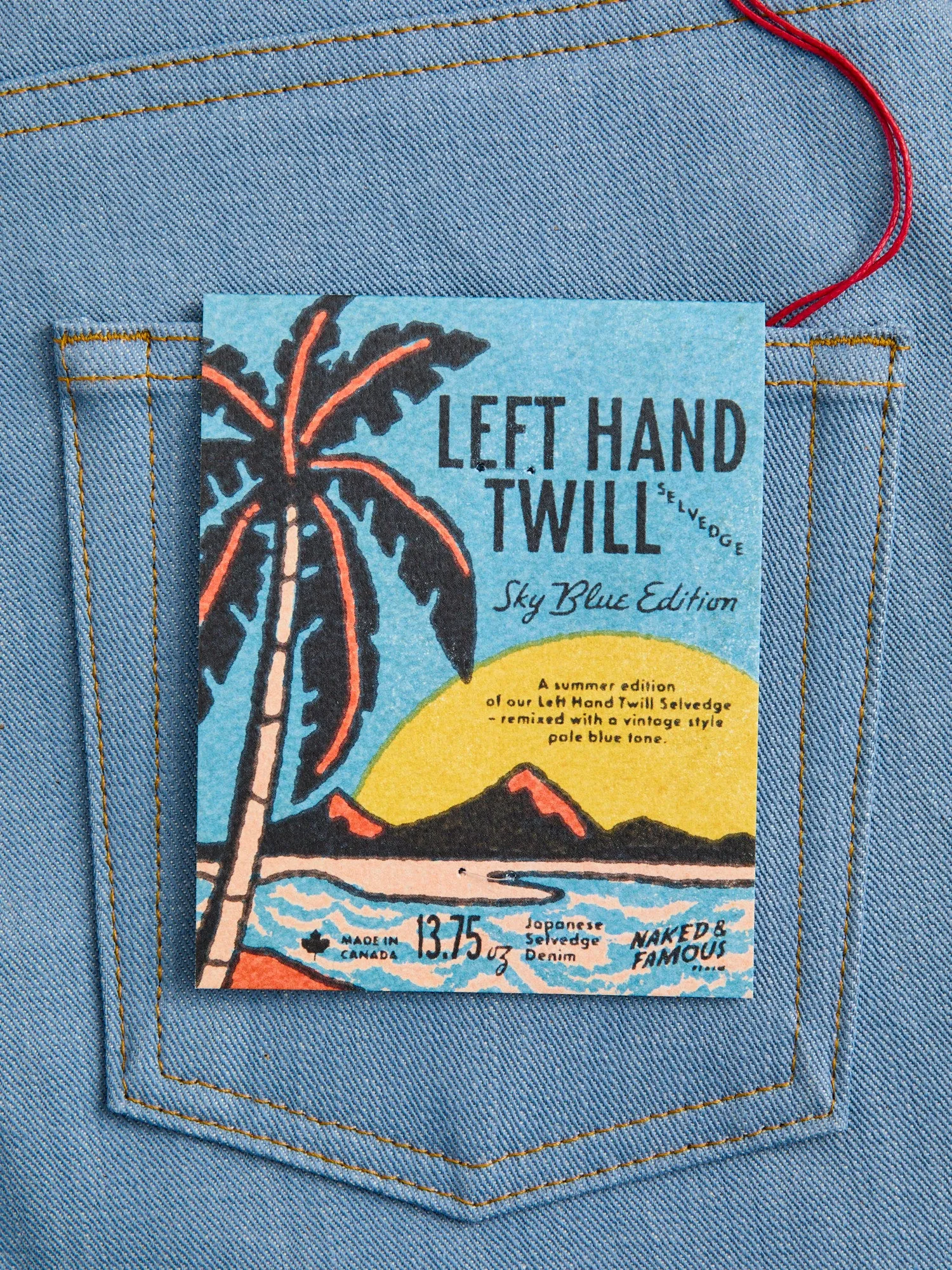 "Left Hand Twill Sky Blue" 13.75oz Selvedge Denim - Easy Guy Fit