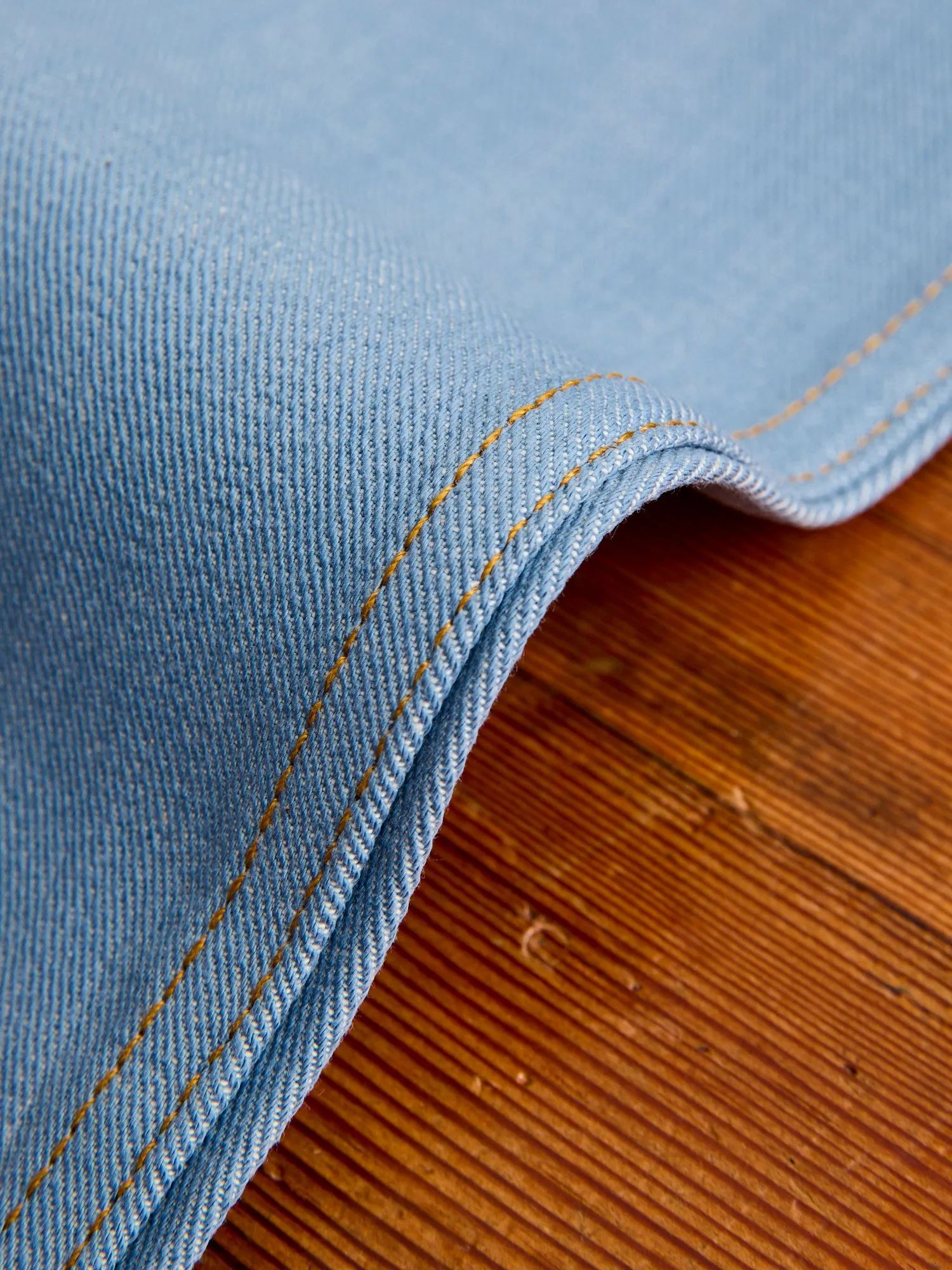 "Left Hand Twill Sky Blue" 13.75oz Selvedge Denim - Easy Guy Fit