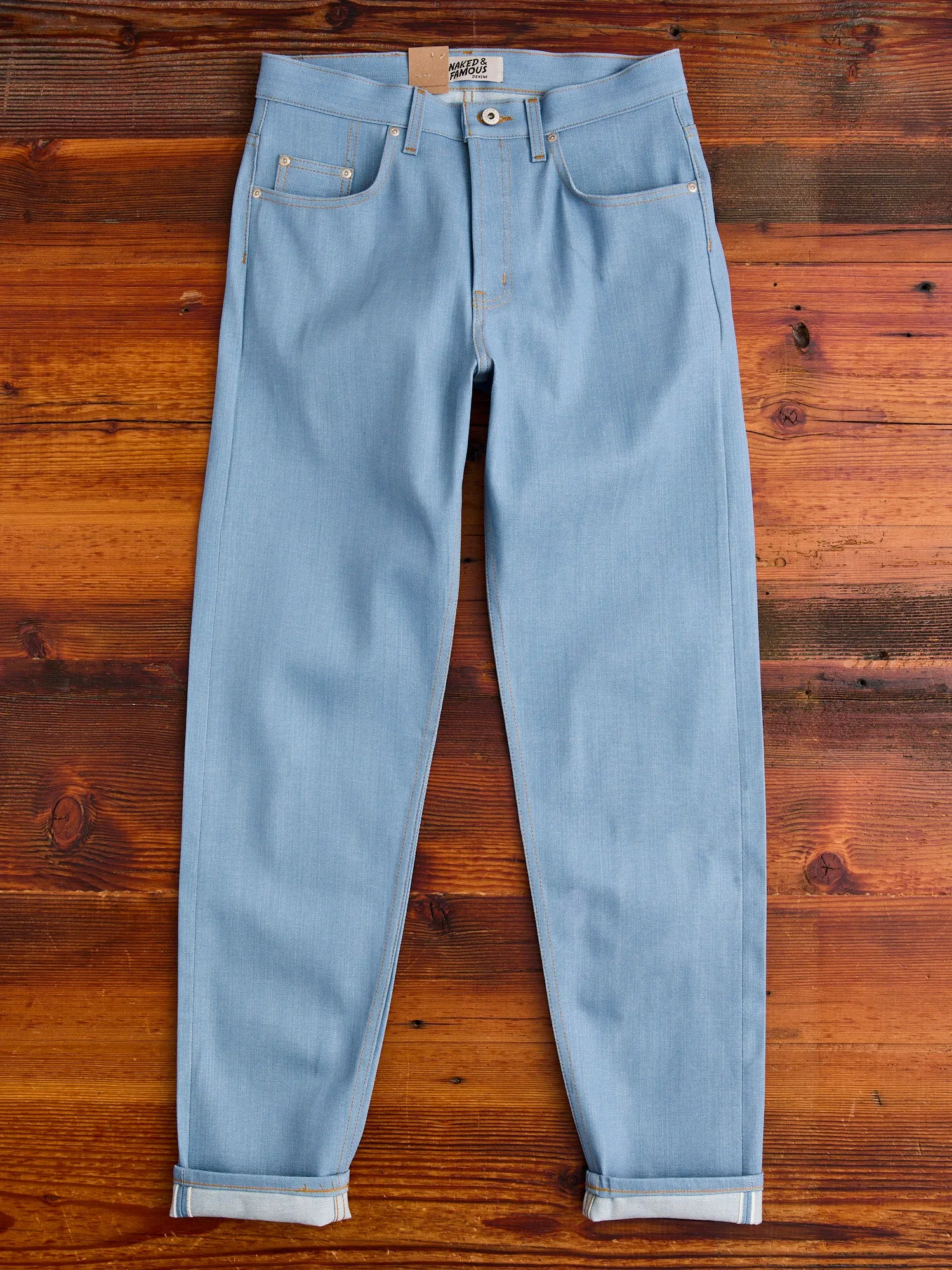"Left Hand Twill Sky Blue" 13.75oz Selvedge Denim - Easy Guy Fit