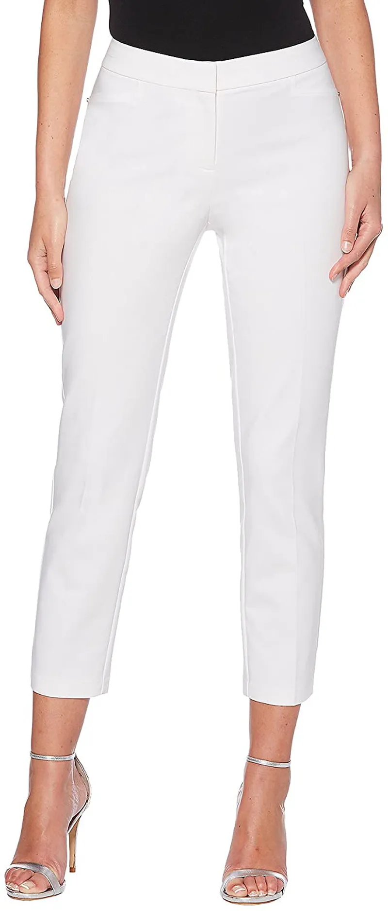 Rafaella Women's Petite Lightweight Satin Twill Ankle Pant