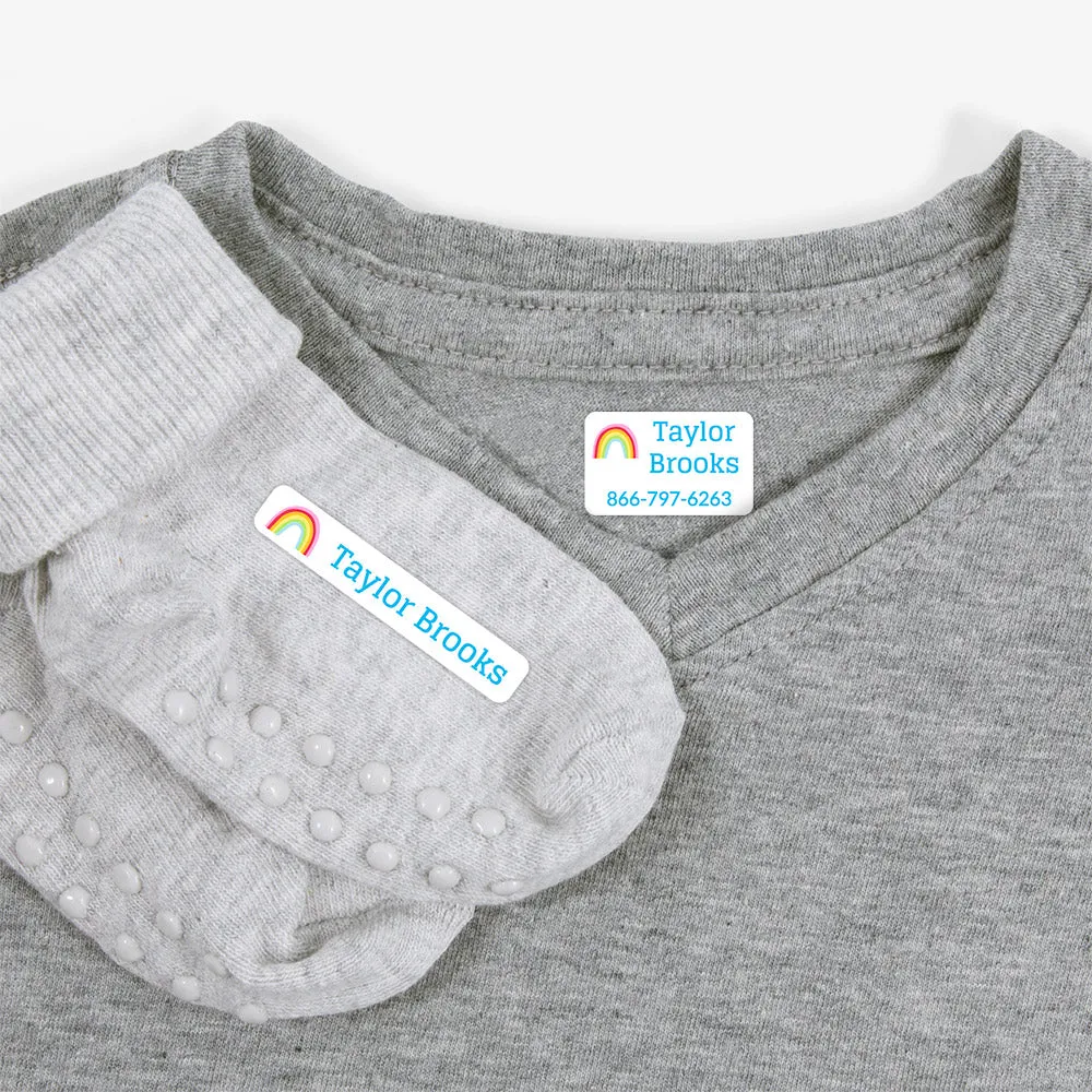 Rainbows Iron-On Clothing Labels Pack