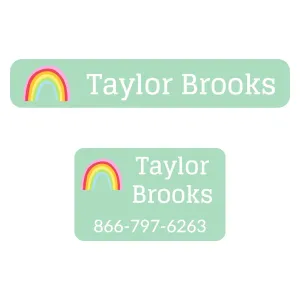 Rainbows Iron-On Clothing Labels Pack
