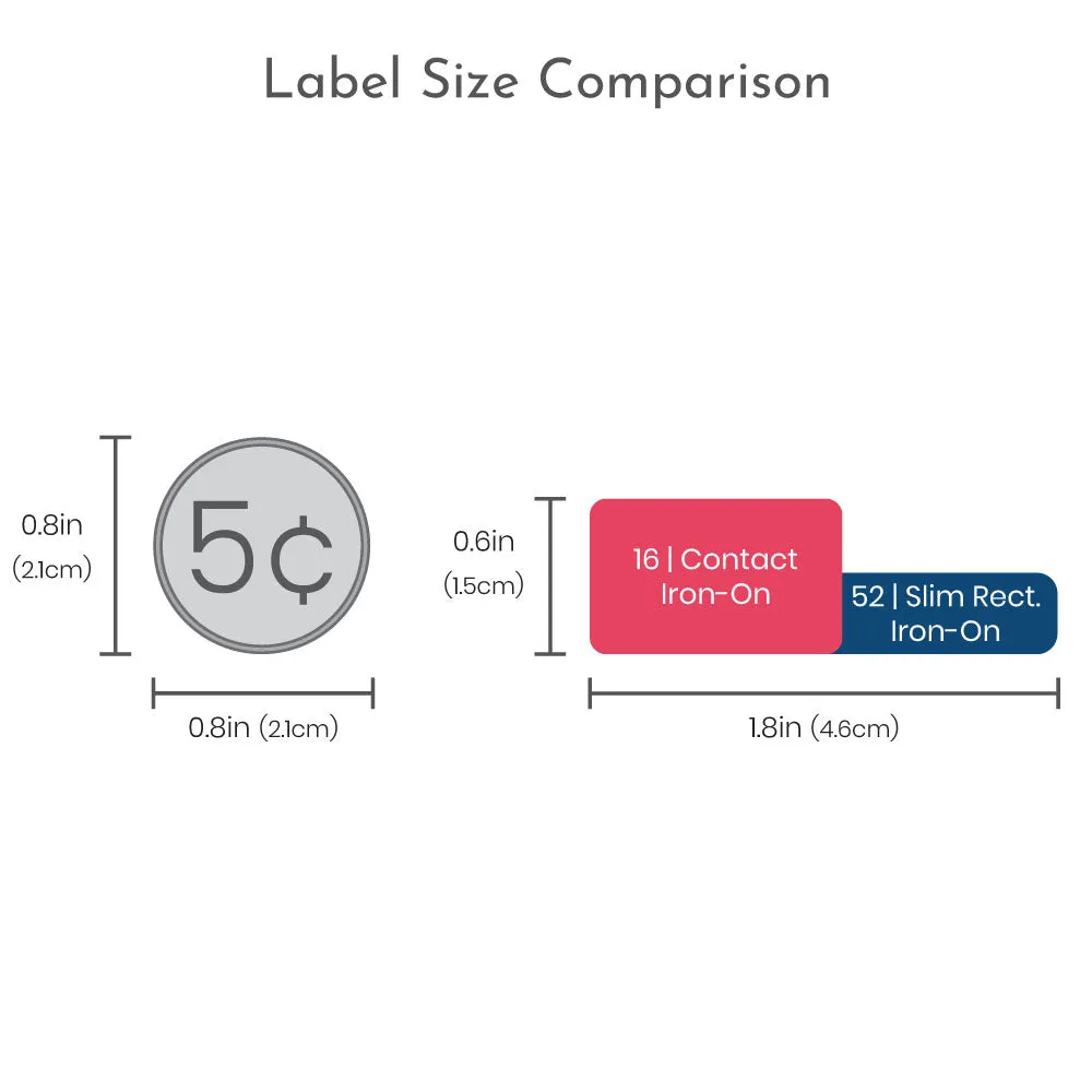 Rainbows Iron-On Clothing Labels Pack