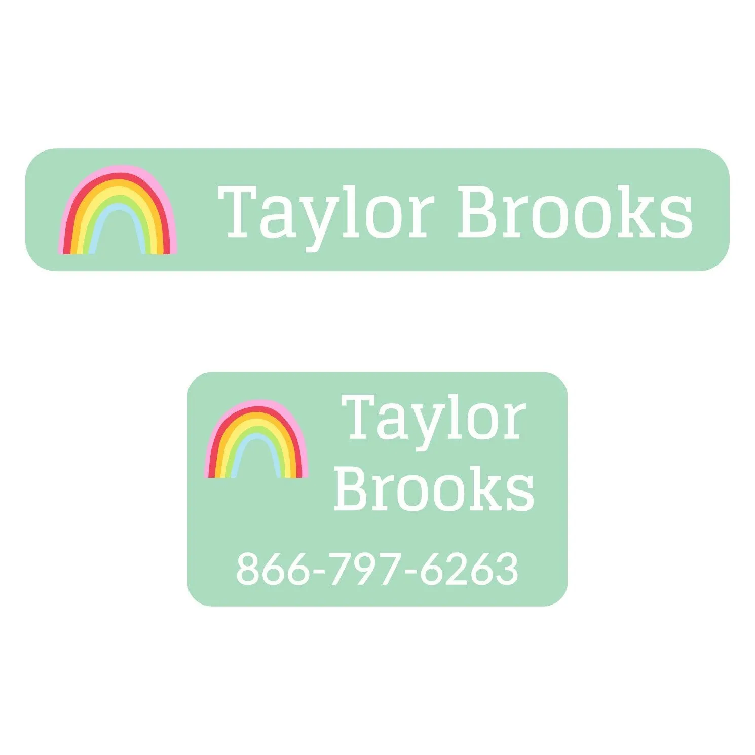 Rainbows Iron-On Clothing Labels Pack