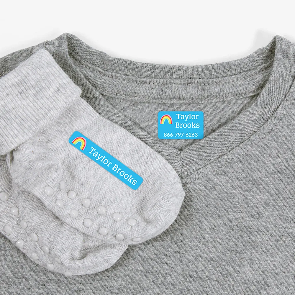 Rainbows Iron-On Clothing Labels Pack