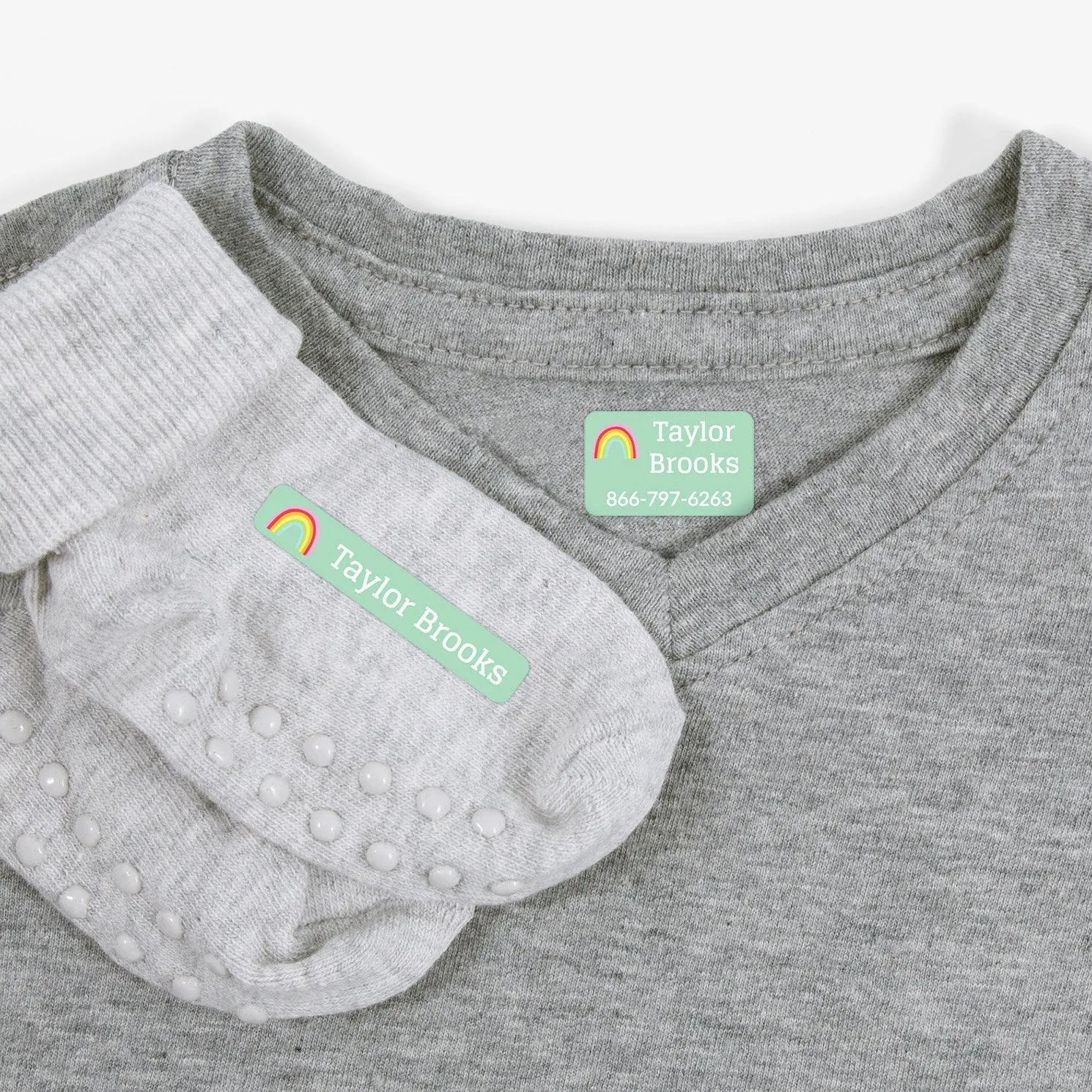 Rainbows Iron-On Clothing Labels Pack