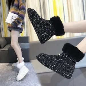 Short Furry Boots for Outer Wear