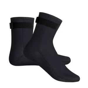 (Size XL) 1 pair of 3mm neoprene bathing shoes snorkel socks boots swim shoes (size 44-45) - Black