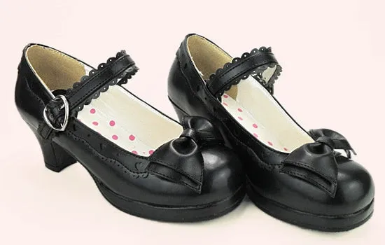 Sosic~Sweet Lolita Heel Shoes Butterfly Bow Shoes
