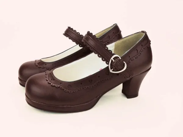 Sosic~Sweet Lolita Heel Shoes Butterfly Bow Shoes