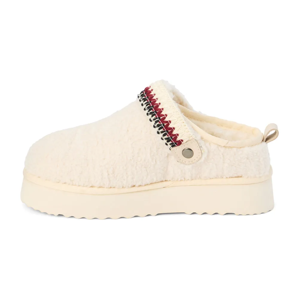 Storm Embroidered Scuff Slippers