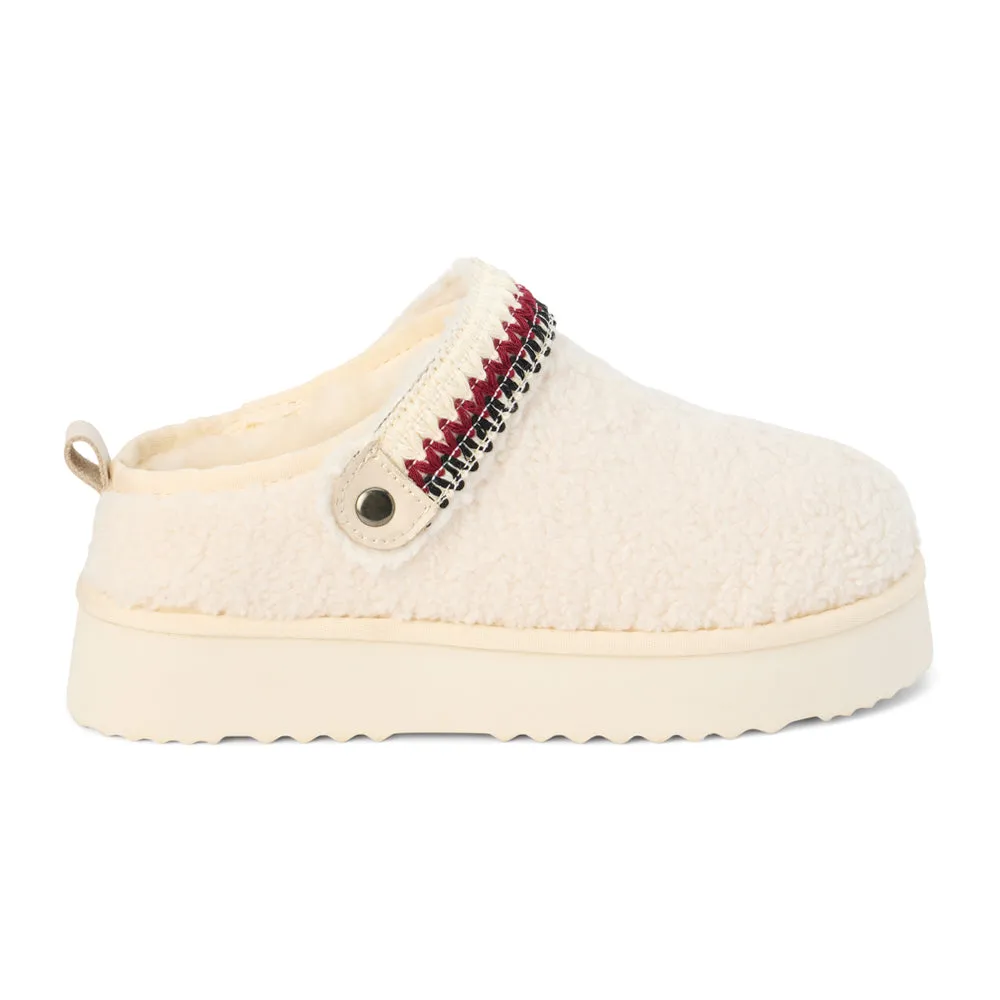 Storm Embroidered Scuff Slippers