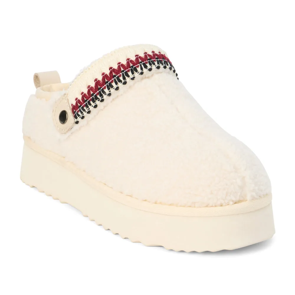 Storm Embroidered Scuff Slippers