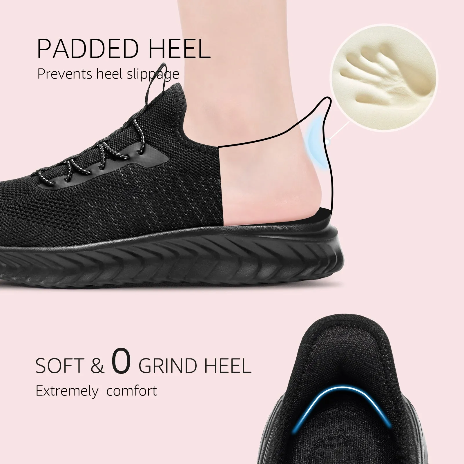 STQ Walking Shoes Women Wide Toe Box Slip on Sneakers with Maternity