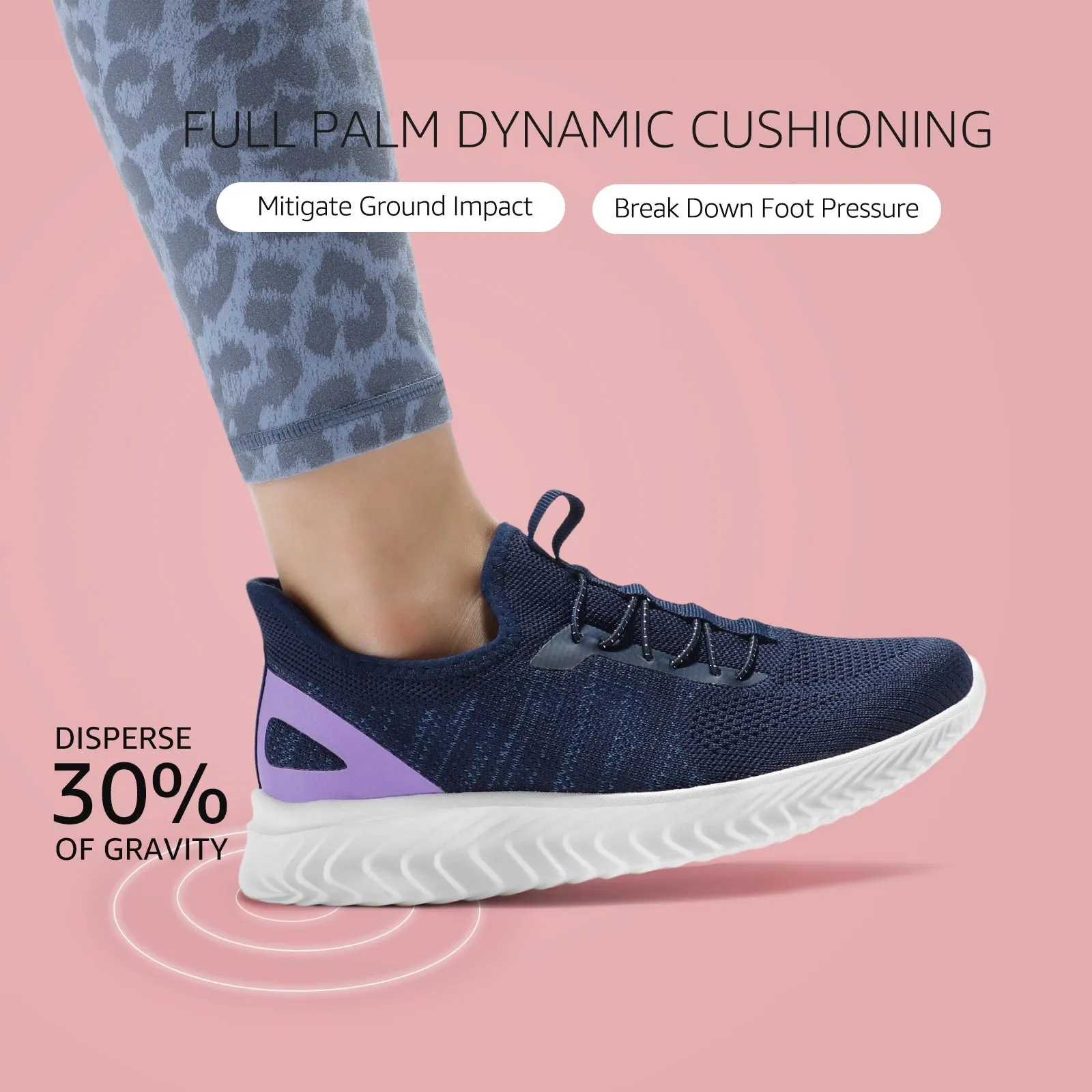 STQ Walking Shoes Women Wide Toe Box Slip on Sneakers with Maternity
