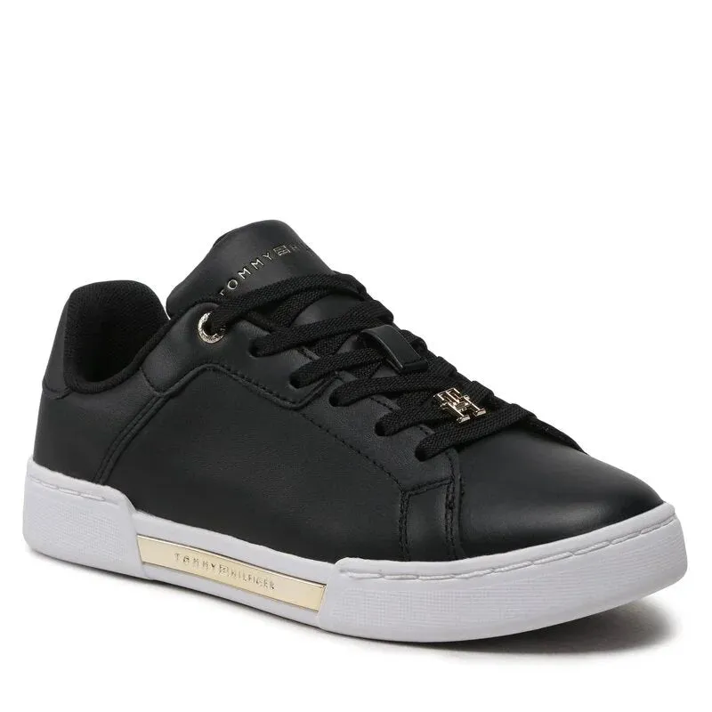 Tommy Hilfiger Court Sneaker Golden TH Women - BLK