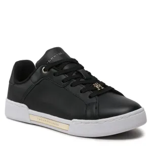 Tommy Hilfiger Court Sneaker Golden TH Women - BLK