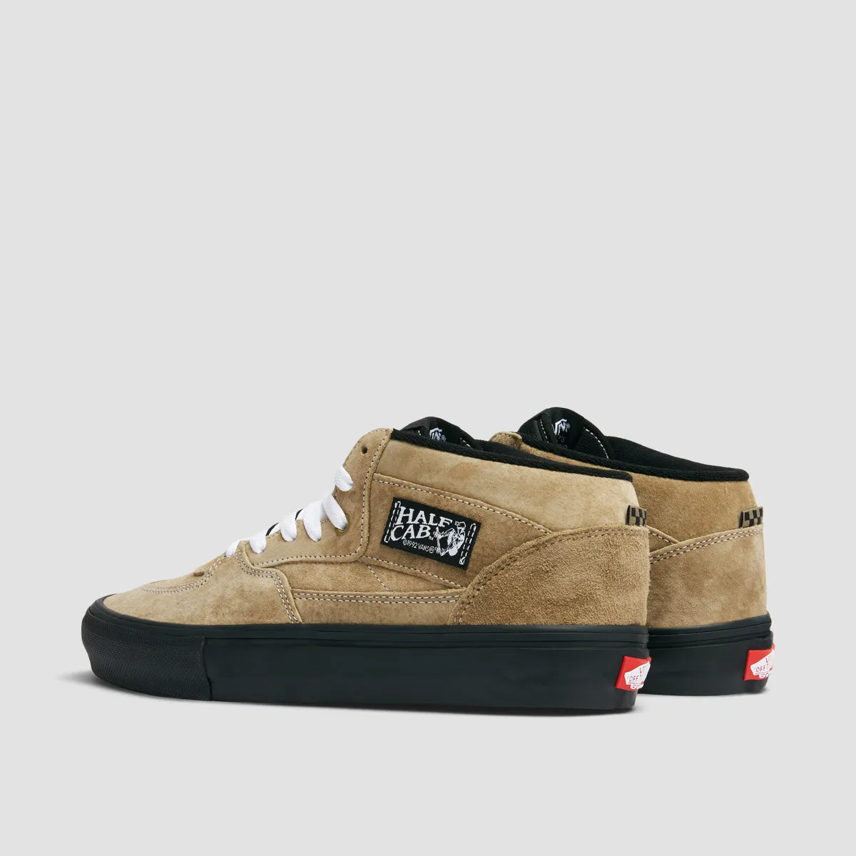 Vans Skate Half Cab Mid Top Shoes - Pig Suede Olive/Black