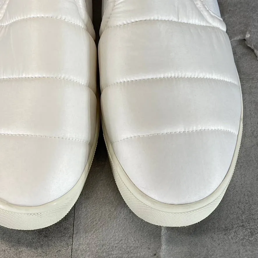VINCE. Women's White Blair Quilted Round-Toe Slip-On Sneakers SZ 9
