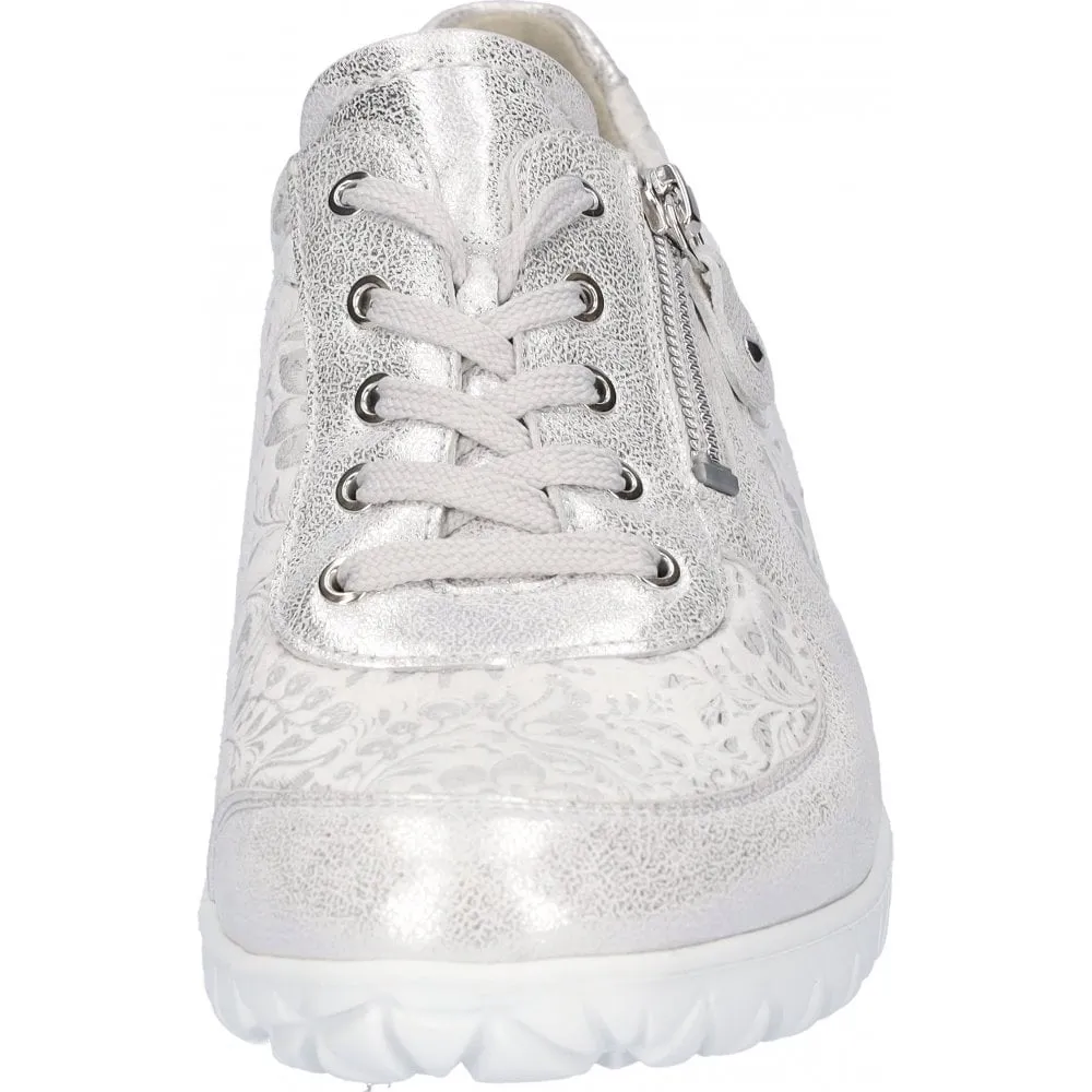 Waldlaufer Havy Soft Womens Trainer - Silver/White