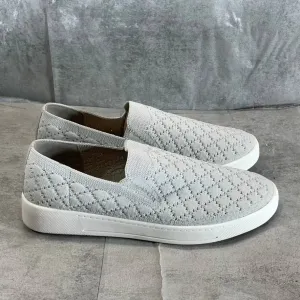 WHITE MOUNTAIN Women's Light Grey Fabric Quilted Utopia Slip-On Sneakers SZ 7.5