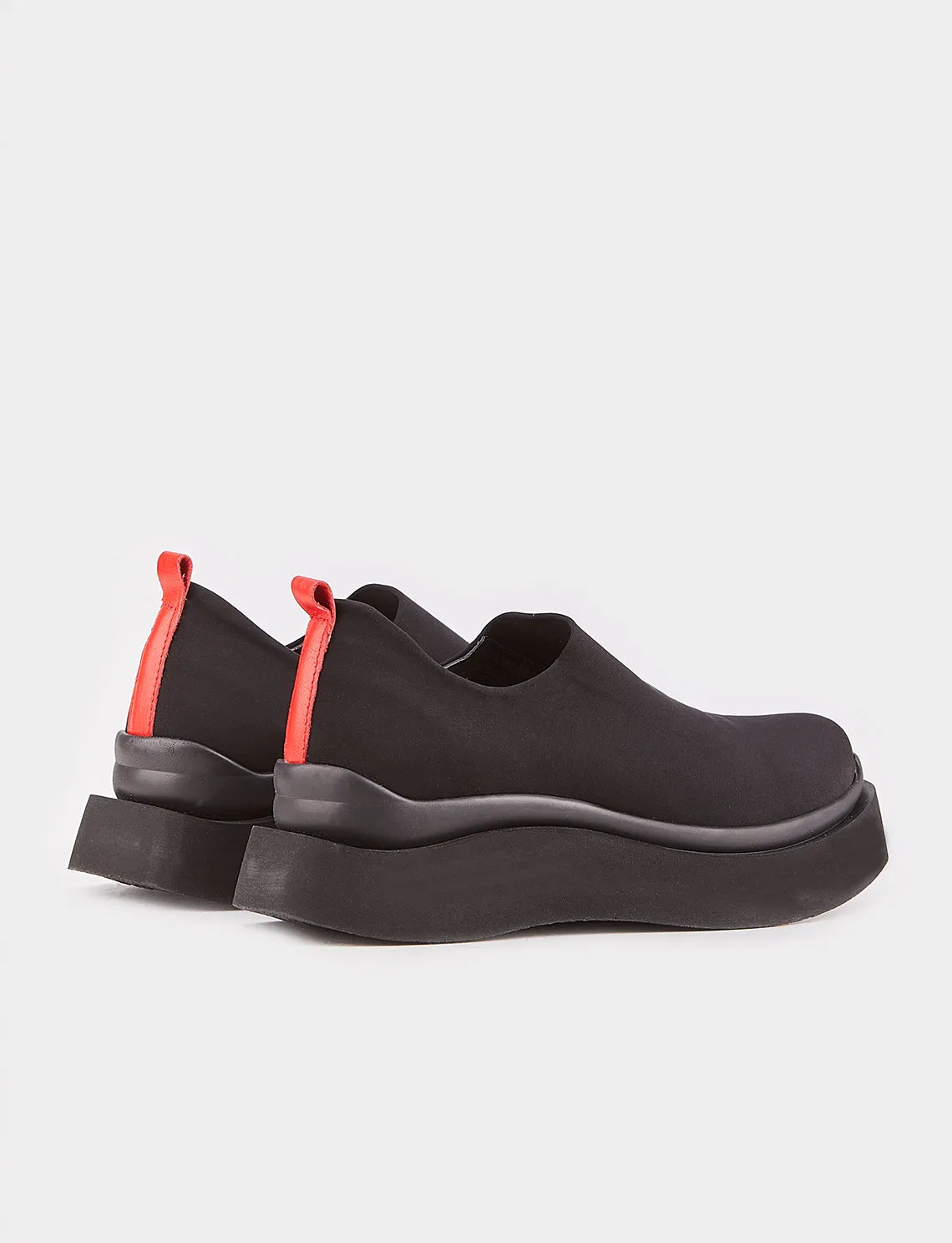 Women Black Wedge Casual Flat Shoes