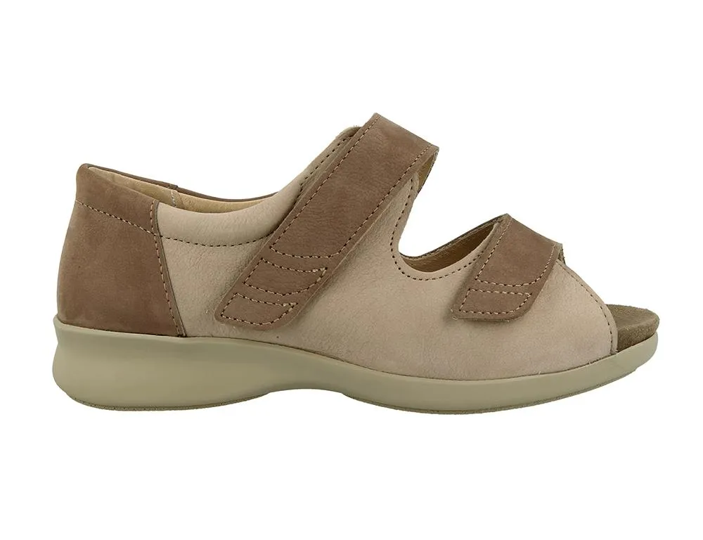 Womens Adjustable Bliss 2 Taupe Nubuck Sandals