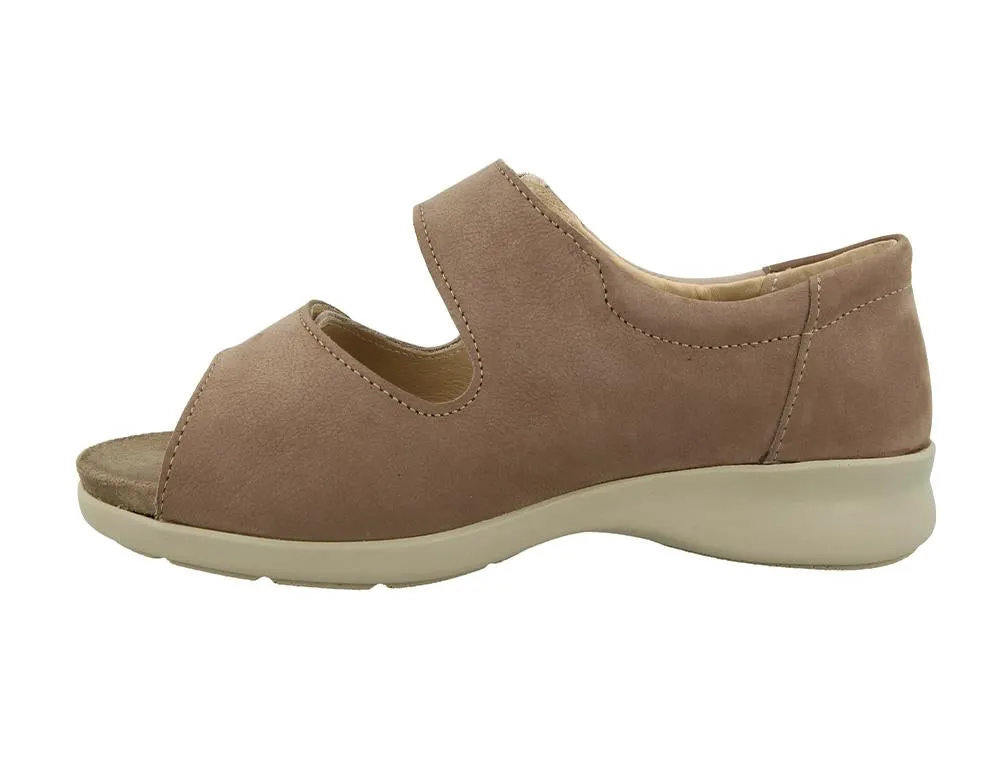 Womens Adjustable Bliss 2 Taupe Nubuck Sandals