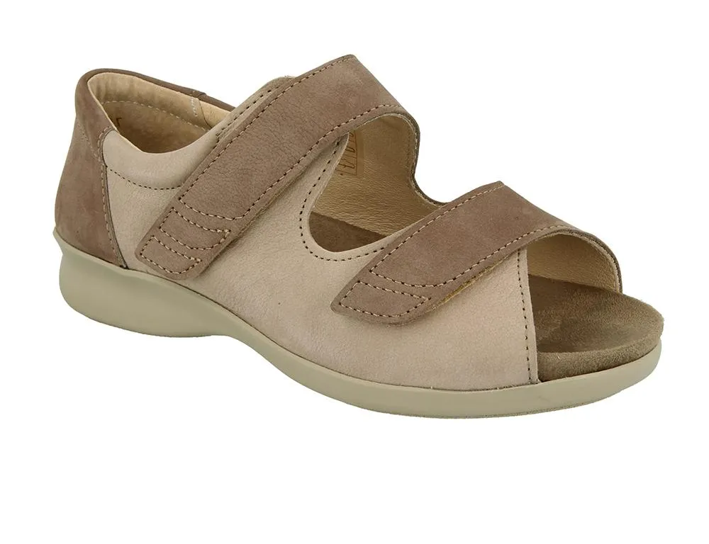 Womens Adjustable Bliss 2 Taupe Nubuck Sandals
