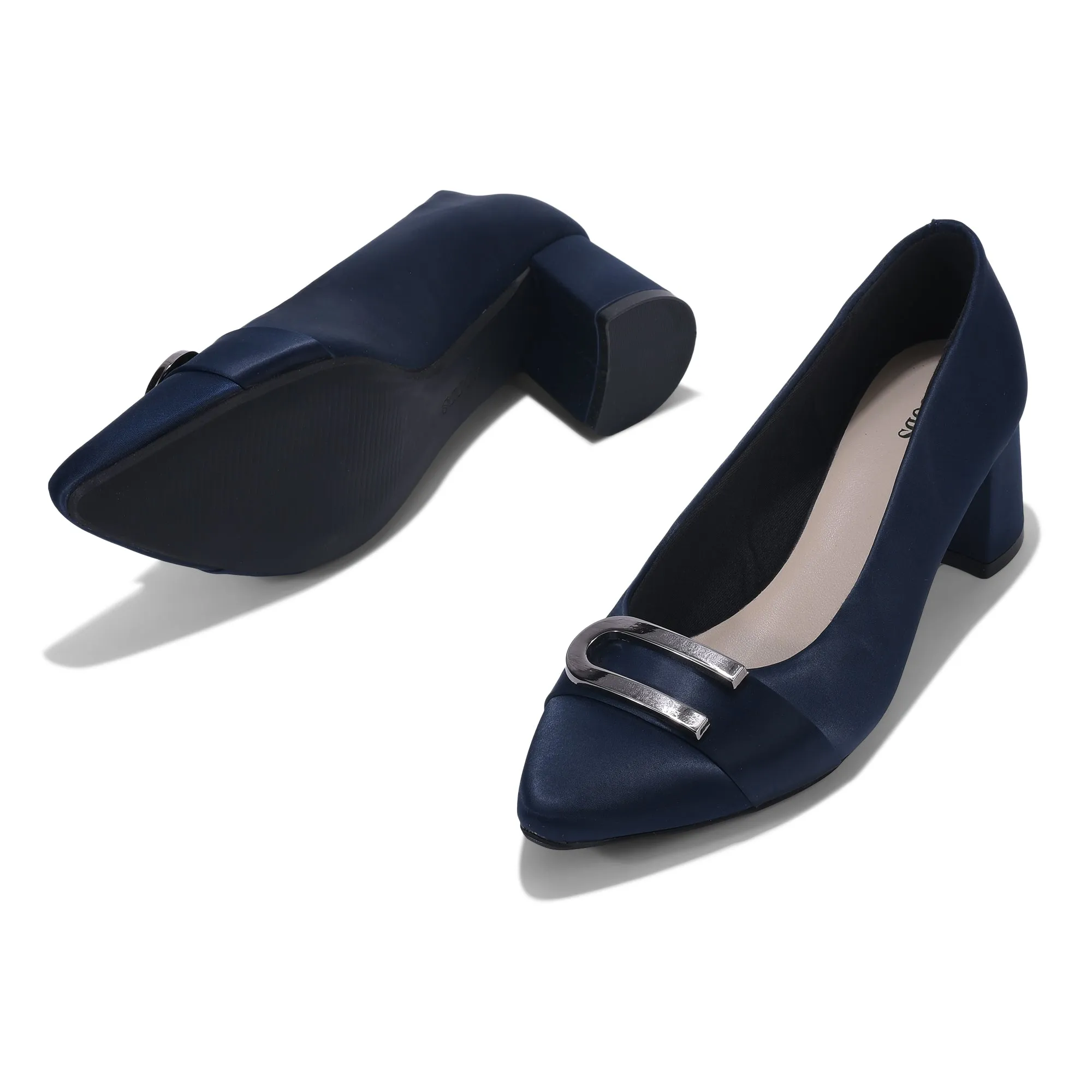 Woodland Women’s Soft Satin High Heel Shoes #10414